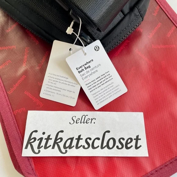 🆕 **BLACK WITH GOLD HARDWARE** NWT lululemon everywhere belt bag EBB 1L - Picture 4 of 8